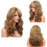 Ombre Side Bangs Curly  Full Wig