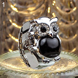 Rhinestone Owl Finger Ring Watch - Outletorama