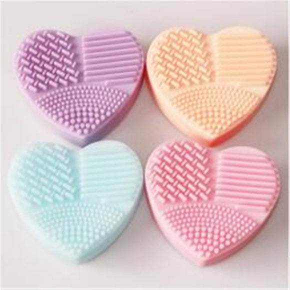 Colorful Heart Shape Clean Make up Brush Cleaning Tool - Outletorama