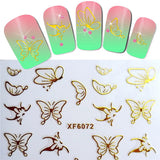 1sheets Gold Zipper 3D Designs Nail Art Stickers - Outletorama