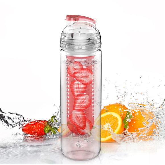 500ml Fruit Infuser Sports Bottle Tritan Leakproof Outdoor Portable BPA Free - Outletorama