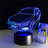 3D LED Night Lamp Visualization Illusion 7 Color Change Touch Button Switch and Remote Control USB Powered Amazing Art Optical Unique Lighting Effects Desk Table - Outletorama