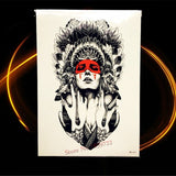 Temporary Tattoo Indian Tribal Mighty Lion Warrior Waterproof - Outletorama