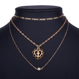 Miracle Gold Cross Choker Necklace Set - Outletorama