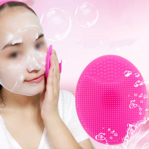 1 PC Silicone Gel Egg Shaped Cleaning Pad Facial Exfoliating Brush - Outletorama