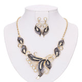 Crystal Butterfly Jewelry Sets Necklace Earrings - Outletorama