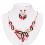 Crystal Butterfly Jewelry Sets Necklace Earrings - Outletorama