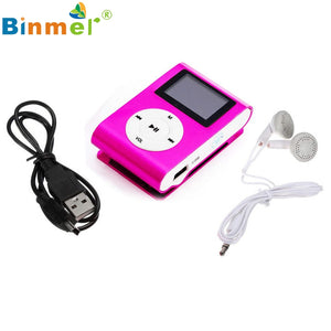 Mini MP3 Player LCD Screen Support 32GB Micro SD TF Card with Cable and Earphones - Outletorama