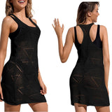Sexy Black V Neck Lace Up Cover up Dresses - Outletorama