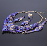 Crystal Necklace Set  Necklace Bracelet Ring Earrings - Outletorama