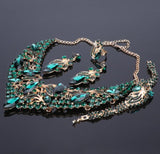 Crystal Necklace Set  Necklace Bracelet Ring Earrings - Outletorama
