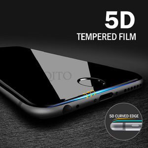 Curved Full Tempered Glass For iPhone 6 6S 7 8 Plus X 10 Screen Protector Tempered Glass For iPhone X 8 7 6 Plus Film - Outletorama