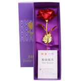 24k Gold Foil Plated Rose Creative Gifts Lasts Forever Rose - Outletorama